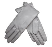 MEMEM Leather gloveLeather Gloves Women's Sheepskin Touch Screen Unlined Thin Fashion All-match Solid Color Riding And Driving Gloves(Grey,L)