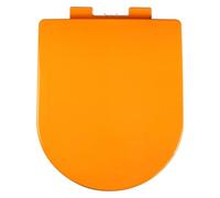 Toilet lidD Shaped Soft Close Toilet Seat with Quick Release, Top Fixing Toilet Seats with Adjustable Hinges, Colored D Shape/U Shape Toilet Lid Loo Seat(Orange)
