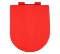 Toilet lidD Shaped Soft Close Toilet Seat with Quick Release, Top Fixing Toilet Seats with Adjustable Hinges, Colored D Shape/U Shape Toilet Lid Loo Seat(Red)