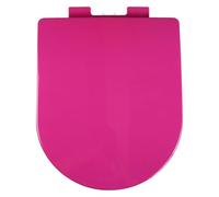 Toilet lidD Shaped Soft Close Toilet Seat with Quick Release, Top Fixing Toilet Seats with Adjustable Hinges, Colored D Shape/U Shape Toilet Lid Loo Seat(Fuchsia)