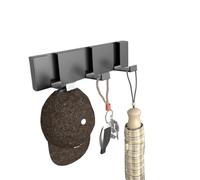 MEMEM Wall Mounted Piano Coat Rack Clothes Hooks No Punching Hide Foldable Towel Hanger Key Holder Behind The Door Bathroom Kitchen Accessories(Gray3 Hooks)