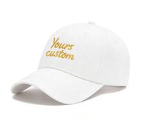 mememom Personalised Baseball Caps with Name Text Logo, Baseball Caps for Mens with Adjustable Buckle,Personalised Caps for Adults,Custom Embroidery Hats for Golf Running Sports Outdoor