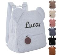 mememom Personalised children Backpack for Girls and Boys,Custom Embroidered Toddler Bag with Name, Little Bear Children Schoolbag,Kindergarten Primary School Mini Backpack