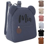 mememom Personalised children Backpack for Girls and Boys,Custom Embroidered Toddler Bag with Name, Little Bear Children Schoolbag,Kindergarten Primary School Mini Backpack