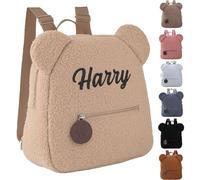 mememom Personalised children Backpack for Girls and Boys,Custom Embroidered Toddler Bag with Name, Little Bear Children Schoolbag,Kindergarten Primary School Mini Backpack