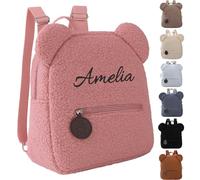 mememom Personalised children Backpack for Girls and Boys,Custom Embroidered Toddler Bag with Name, Little Bear Children Schoolbag,Kindergarten Primary School Mini Backpack