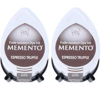 Memento Dew Drop Ink Pads Tsukineko Dew Drop Pad, Espresso Truffle, Brown (Pack of 2)