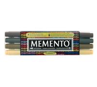 Memento Dual Tip Art Markers Set 4, Multiple Colours, Central Park, Vibrant Colouring Pen for Artists, Archival, Water-resistant, Stamping, Calligraphy, Water Colouring, Embossing, and Mixed Media