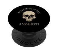 Memento Mori Amor Fati Skull Latin Phrase Philosophy PopSockets Adhesive PopGrip
