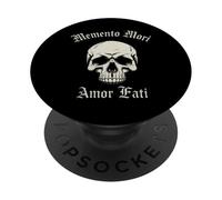 Memento Mori Amor Fati Skull Latin Phrase Philosophy PopSockets Adhesive PopGrip