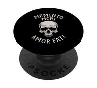 Memento Mori Amor Fati Skull Latin Phrase Philosophy PopSockets Adhesive PopGrip