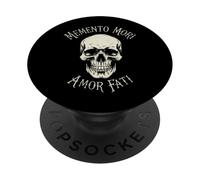 Memento Mori Amor Fati Skull Latin Phrase Philosophy PopSockets Adhesive PopGrip