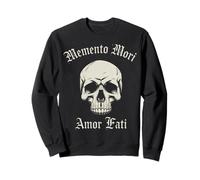 Memento Mori Amor Fati Skull Latin Phrase Philosophy Sweatshirt