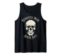 Memento Mori Amor Fati Skull Latin Phrase Philosophy Tank Top