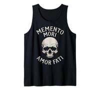 Memento Mori Amor Fati Skull Latin Phrase Philosophy Tank Top