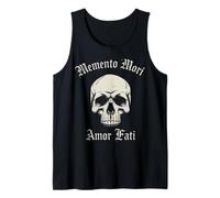 Memento Mori Amor Fati Skull Latin Phrase Philosophy Tank Top
