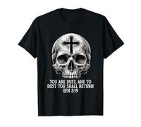 Memento Mori Catholic Crucifix Traditional Latin Mass Skull T-Shirt