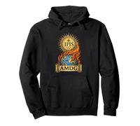 Memento Mori Catholic Eucharist Traditional Latin Mass Skull Pullover Hoodie