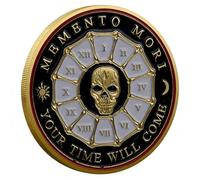 Memento Mori Coin, Memento Vivere Challenge Coin, Memory Mark, Inspirational Stoicism Coin