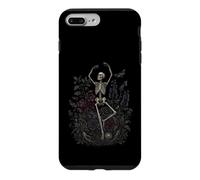Memento Mori Dancing Skeleton in Dark Gothic Botanical Case for iPhone 7 Plus/8 Plus