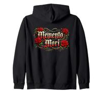 Memento Mori Floral Gothic Rose Aesthetic Art Zip Hoodie