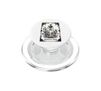 Memento Mori Gothic Skeleton with Rose and Botanical Frame PopSockets PopGrip for MagSafe
