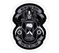 Memento Mori Laptop Sticker Waterproof Vinyl Tactical Decal Stckers Skull Reaper Emblem Airsoft Military for Water Bottle Car