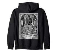 Memento Mori Medieval Engraving of the Danse Macabre Zip Hoodie
