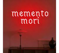 Memento Mori Neon Sign Red Dimmable LED Neon Light USB Powered Wall Decor for Bedroom, Gothic Room, Dark Academia, Bar, Man Cave Unique Aesthetic Gift for Goth & Philosophy Lovers