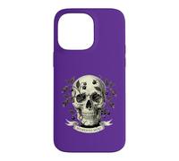 Memento Mori Skull, Dark Floral Vanitas Engraving Case for iPhone 14 Pro Max