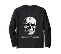 Memento Mori Skull Hourglass Dark Gothic Artwork Long Sleeve T-Shirt