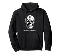 Memento Mori Skull Hourglass Dark Gothic Artwork Pullover Hoodie