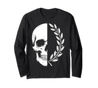Memento Mori Skull Laurel Stoic Gothic Dark Art Long Sleeve T-Shirt