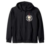 Memento Mori Skull Zip Hoodie