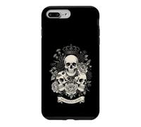 Memento Mori Skulls with Crown Roses and Moths Dotwork Style Case for iPhone 7 Plus/8 Plus