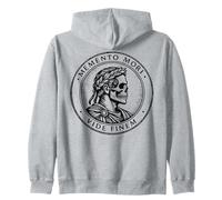 Memento Mori Vide Finem Stoic Skull Roman Art Zip Hoodie