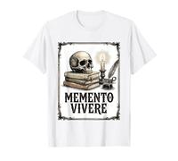 Memento Vivere Dark Academia Scholar's Desk T-Shirt