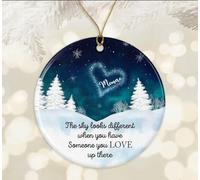 Memere Memorial Ornament - The Sky Looks Different - Remembrance Ornament - Loss of A Loved One - Christmas in Heaven - Memorial Gift for Loss of Father - Mother - Grandparent Printed on Both Sides