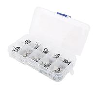 MEMEWOCA 100Pcs Fishing Rod Guide Ring Set, Ceramic Guide Eye Sets with Steel Frame, Boxed Fishing Rod Accessories for Bass and Sea Rods, Multiple Sizes for Easy Installation