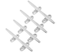 MEMEWOCA 4Pcs Boat Mooring Cleat, Stainless Steel Dock Cleats for Marine Yachts, Rustproof 316 Marine Cleats with Secure Rope Hold, for Inflatable and Business Yachts (6 Inch)