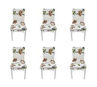 MEMEWOCA 6PCS Elaity Chair Cover, vable Washable Dining Chair Covers, ing or with Stretchable Fabric, for Home Hotel Restaurant, Fits (full of spring)