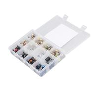 MEMEWOCA 75Pcs Potentiometer Assortment Kit, B5K B10K B20K B50K B100K Linear Rotary Taper Ohm Potentiometer, with Knob Nut Washer, for DIY Electronics Projects and Audio Equipment Repair