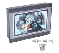 MEMEWOCA 7in PLC HMI Touchscreen, Integrated PLC Touch Screen with 2PT Temperature Measurement, 12in 8out Relay, 6/3K High Speed Counting, 38.4Kb Download Speed for Industrial Automation