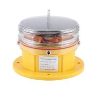 MEMEWOCA Solar Powered Sidelight Beacon, IP68 LED Marine Safety Light, 360° Flashing Navigation Light for Ship Dock Barge with Built - in High - Efficiency Solar Panel