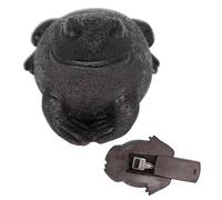 Memeyou Frog Hide a Key Outdoor Waterproof Key Hiders Safe Storage Lock Box For Outside Yard Garden Statues Ornament Indoor Decoration Large Size Design House Spare Holder Black