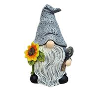 Memeyou Gnome Key Hider Outdoor Garden Statue - Grey Gnome Figurine Decor - Hide A Key Outside - Lock Box