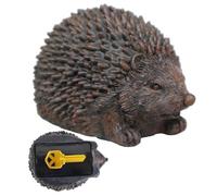 memeyou Hide a Spare Key Outdoor Hedgehog Waterproof Fake Rock Key Hider Holder Safe Secret Storage Lock Box For Outside Indoor Garden Ornament Decorative Faux Stone Geocache Containers