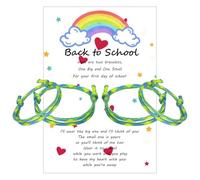 MEMFALL First Day of School Bracelet Back to School Gifts Mommy and Me Bracelets First Day of School Gifts, ADJUSTABLE, Alloy, no gemstone