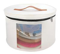 Memfish Hat Box-Hat Boxes for Women Storage Travel Hat Box Large Round Hat Carrier Case Organizer Wide-Brim Cowboy Men Cowboys Caps Clothes Closet Storage Foldable Hat Box with Lids(1-White), MF123