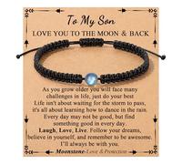 Memgift To My Man Son Bracelet Gifts, Birthday Graduation Easter Anniversary Valentines Christmas Gifts for Man Husband Son Boyfriend, 4 UK, Stainless Steel, no gemstone